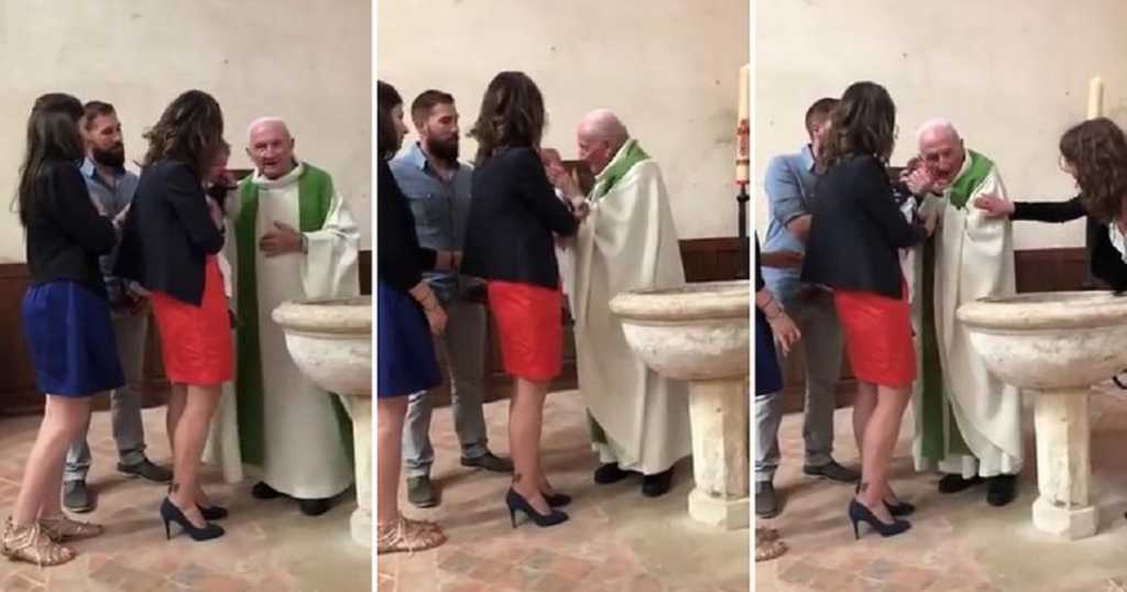 Священник жестоко ударил младенца прямо во время крещения: Сеть возмутило скандальное видео
