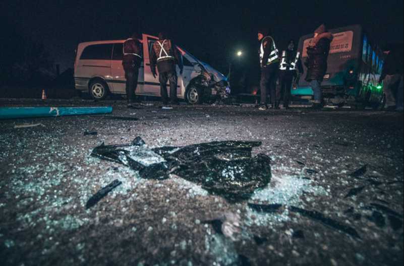 Масштабное ДТП под Киевом: столкнулись четыре автомобиля